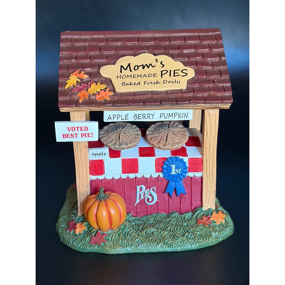 Dept 56 Harvest Fields Mom's Homemade Pies Stand Apple Berry Pumpkin 4057583